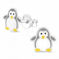 pingviini nappikorvakorut  hopeaa