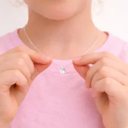 yksisarvinen pinkki kaulaketju hopeaa riipus hopea - Little Ones