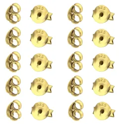 10 paria perhonen  kullattua hopeaa