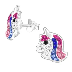 yksisarvinen lasten korvakorut  hopea - Little Ones