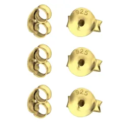 3 paria perhonen  kullattu hopea