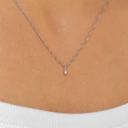 lab grown timantti riipus jossa on ketju 925 karaatti hopea  0,035 ct