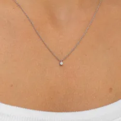 lab grown timantti riipus jossa on ketju 925 karaatti hopea 0,062 ct