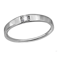 lab grown timantti solitaire-sormus rodinoitua hopeaa
