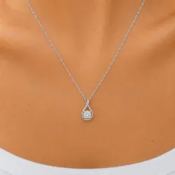 45 cm kaulaketju riipus hopea 0,062 ct