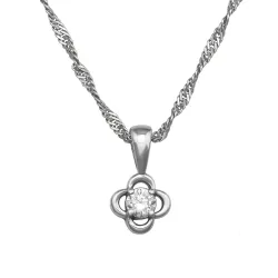45 cm kaulaketju riipus hopea 0,062  ct