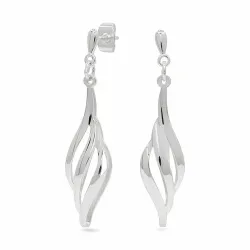 Suuria pitkät korvarenkaat  hopea