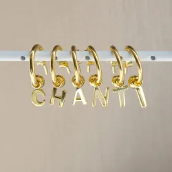 a-kirjain rengaskorvakorut  kullattu hopea - My Letter