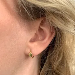 11 mm tähti creole korvakorut  kullattu hopea