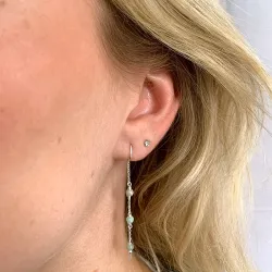 amatsoniitti ketjukorvakorut  hopea - Loom Stones