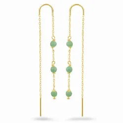 amatsoniitti ketjukorvakorut  kullattu hopea - Loom Stones