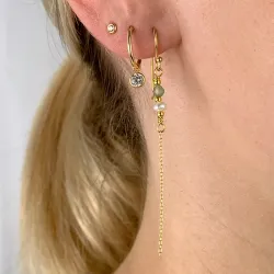 helmi ketjukorvakorut  kullattu hopea - Loom Stones