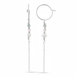 vihreä agaattia ketjukorvakorut  hopea - Loom Stones