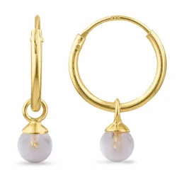 12 mm roosa kvartsi rengas  kullattu hopea - Loom Stones