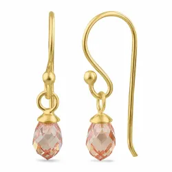 samppanjanvärinen zirkoni ear lines  kullattua hopeaa - Loom Stones