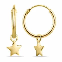 12 mm tähti rengas  kullattu hopea