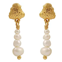 Hultquist Coralie white korvarenkaat  kullattua hopeaa