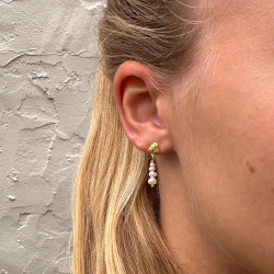 Hultquist Coralie white korvarenkaat  kullattua hopeaa