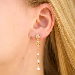 Hultquist Coralie white grande korvarenkaat  kullattua hopeaa