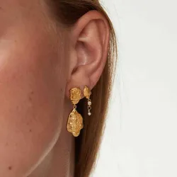 Hultquist Lorelei petite korvarenkaat  kullattua hopeaa valkoinen zirkoni