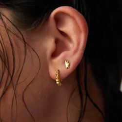 Hultquist Wavy rengas  kullattua hopeaa