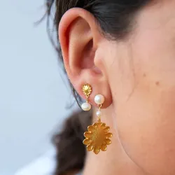 Hultquist Evelyn helmi korvarenkaat  kullattua hopeaa