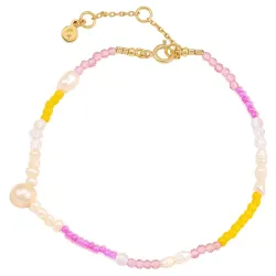 Hultquist Pink Rainbow rannekoru  kullattua hopeaa