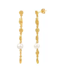 Hultquist Hazel pitkät korvarenkaat  kullattua hopeaa