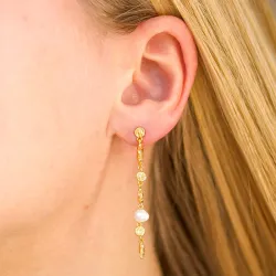 Hultquist Hazel pitkät korvarenkaat  kullattua hopeaa