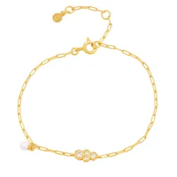 Hultquist Scarlet rannekoru  kullattua hopeaa valkoinen zirkoni