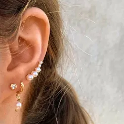 Hultquist Callie korvarenkaat  kullattua hopeaa valkoinen zirkoni