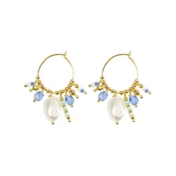 Hultquist Ocean rengas  kullattua hopeaa vaaleansininen kivi