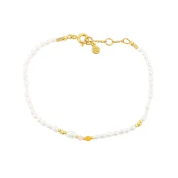 Hultquist Olivia helmi rannekoru  kullattua hopeaa värinen kivi