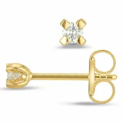 2 mm zirkoni nappikorvakorut 9 karaatin kultaa kanssa zirkoni