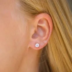 5 mm zirkoni nappikorvakorut 9 karaatin kultaa kanssa zirkoni - Gold Collection