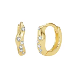 Nava Ara rengas  kullattua hopeaa valkoinen zirkoni