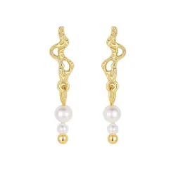 Nava Avisa helmi korvarenkaat  kullattua hopeaa