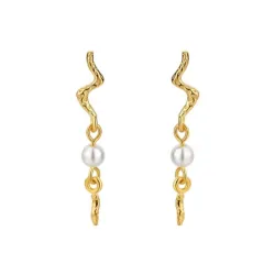 Nava Aquarius helmi korvarenkaat  kullattua hopeaa