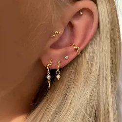 Nava Aquarius helmi korvarenkaat  kullattua hopeaa