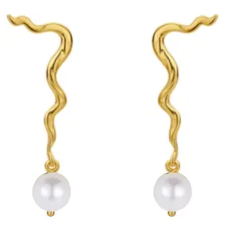 Nava Peony helmi korvarenkaat  kullattua hopeaa