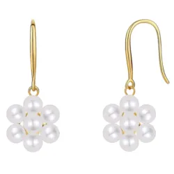 Nava Bellis helmi korvarenkaat  kullattua hopeaa