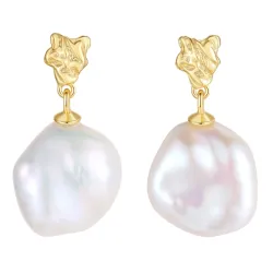 Nava Nimue helmi korvarenkaat  kullattua hopeaa