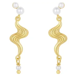 Nava Reviera korvarenkaat  kullattua hopeaa