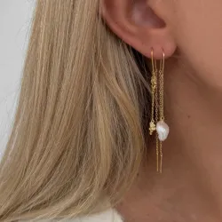 Nava Ananta ketjukorvakorut  kullattua hopeaa