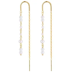 Nava Ekans helmi ketjukorvakorut  kullattua hopeaa