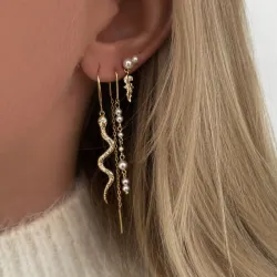 Nava Lamia korvarenkaat  kullattua hopeaa