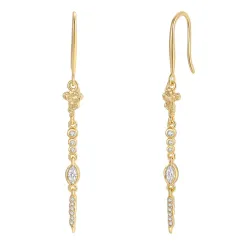 Nava Seth korvarenkaat  kullattua hopeaa valkoinen zirkoni