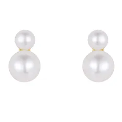 Nava Nahla Petite helmi korvarenkaat  kullattua hopeaa