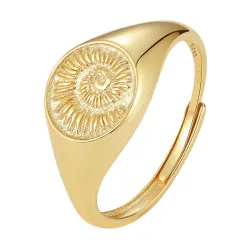 Nava Shelly aurinko säädettävissä sormus  kullattua hopeaa