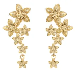 Nava Leia korvarenkaat  kullattua hopeaa